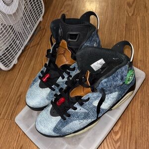 Men Denim Sneakers with Black and Brown Accents